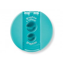 Temperamatite con contenitore Staedtler Noris a 2 fori 512 006 cyan verde Tiffany - 512 006-37