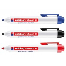 Marcatore permanente edding Retract 11 punta conica 1,5-3 mm blu E-11 003