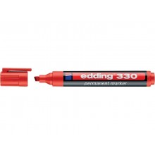 Marcatore permanente edding 330 punta scalpello 1-5 mm rosso E-330 002 (Conf.10)