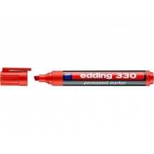 Marcatore permanente edding 330 punta scalpello 1-5 mm rosso E-330 002 (Conf.10)