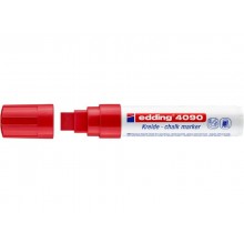 Marcatore a gesso liquido edding 4090 punta scalpello 4-15 mm rosso E-4090 002
