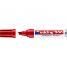 Marcatore permanente edding 500 punta scalpello 2-7 mm rosso E-500 002