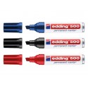 Marcatore permanente edding 500 punta scalpello 2-7 mm blu E-500 003