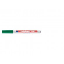 Marcatore a vernice edding 751 punta conica 1-2 mm verde E-751 004