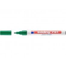 Marcatore a vernice edding 751 punta conica 1-2 mm verde E-751 004