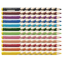 Matite colorate Stabilo EASYcolors per mancini assortiti astuccio da 12 - 331/12
