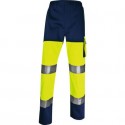 Pantaloni da lavoro Delta Plus ad alta visibilità - classe 2 - 5 tasche - argento giallo fluo-blu - XXL- PHPA2JMXX