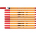 Fineliner Stabilo Point 88® 0,4 mm  rosso - 88/40 (Conf.10)