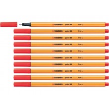Fineliner Stabilo Point 88® 0,4 mm  rosso - 88/40 (Conf.10)