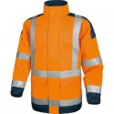 Giacca da lavoro Delta Plus Parka Easy View c/zip imperm. - Cl.3 - 4 tasche - argento arancio fluo-blu - M - EASYVOMTM