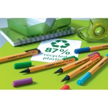 Penna con punta in fibra Stabilo GREENpoint 0,8 mm verde 6088/36