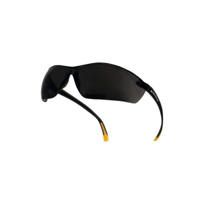 Occhiali Meya monoblocco Delta Plus policarbonato terminali in PVC antiscivolo fumè - MEIAFU