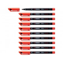 Penna Stabilo OHPen universal Superfine (S) 0,4 mm rosso 841/40 (Conf.10)