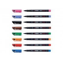 Penna Stabilo OHPen universal Fine (F) 0,7 mm blu 842/41 (Conf.10)