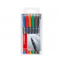 Penne Stabilo OHPen universal Fine (F) 0,7 mm assortiti astuccio da 6 - 842/6