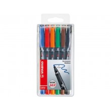 Penne Stabilo OHPen universal Medio (M) 1 mm assortiti astuccio da 6 - 843/6