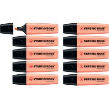Evidenziatore Stabilo Boss Original Pastel 2-5 mm rosa pesca 70/126 (Conf.10)