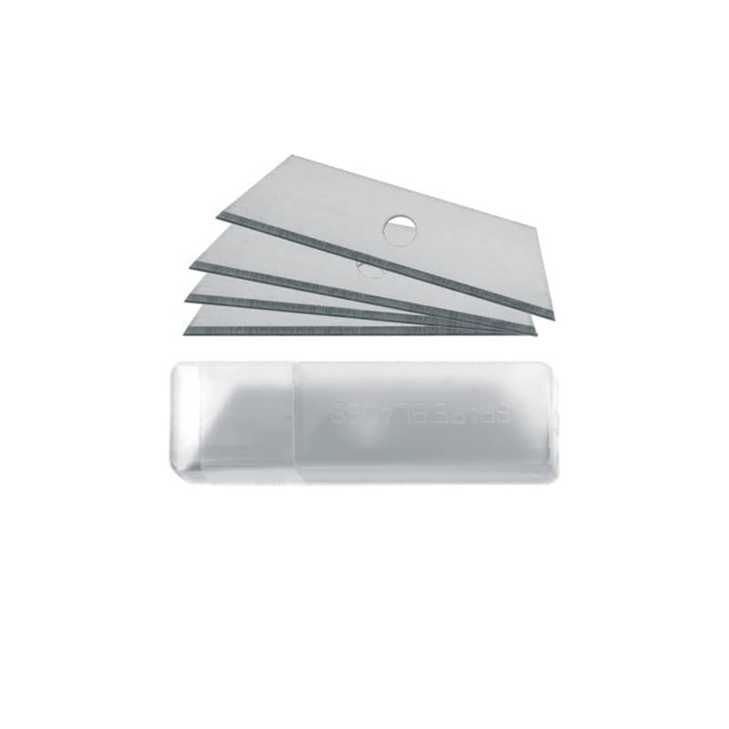 Lame di ricambio Westcott 18 mm forma trapezoidale argento Conf. 10 pezzi - E-84020 00