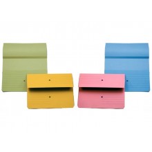 Cartelline con tasca 4Mat A4 in carta woodstock 225 g/m² dorso 3 cm blu conf. da 10 pezzi - 3240 01