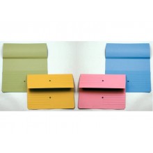 Cartelline con tasca 4Mat A4 in carta woodstock 225 g/m² dorso 3 cm blu conf. da 10 pezzi - 3240 01
