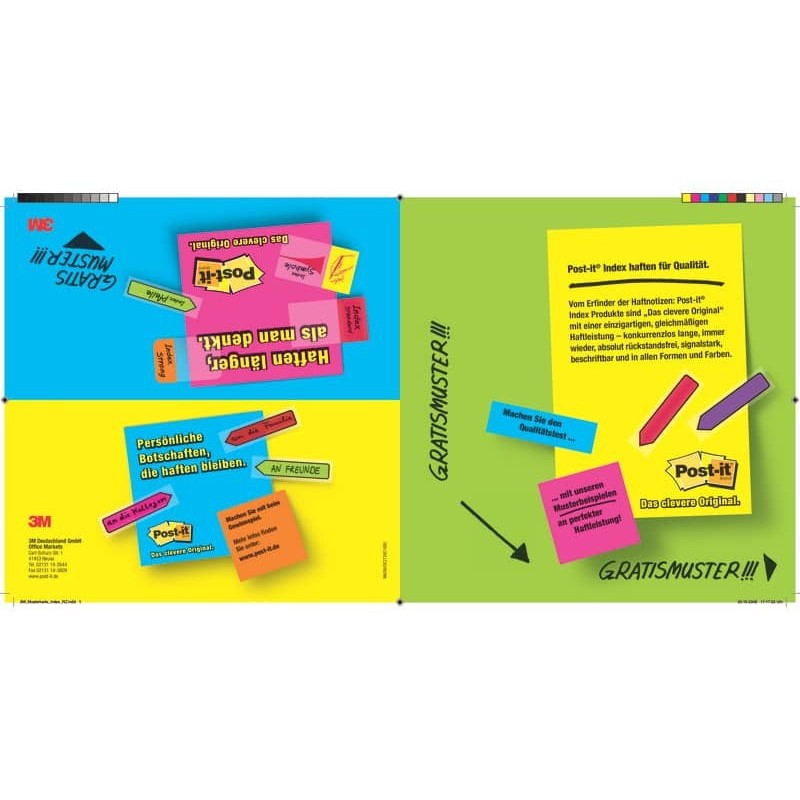 Post-It Index Segna Pagina Colore Blu di 3m