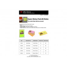 Foglietti Post-it® Super Sticky Notes 76x76 mm assortiti conf. 12 blocchetti da 90 ff - 654-12SS-UC