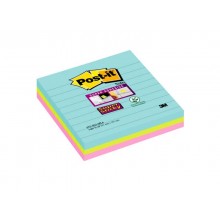 Foglietti riposizionabili Post-it® Super Sticky Cosmic a righe assortiti conf. 3 blocchetti da 70 ff - 675-3SS COS