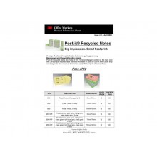 Foglietti Post-it® Notes in carta riciclata assortiti pastello conf. Torre da 24 blocchetti da 100 ff - 653-1RPTN