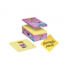 Foglietti Post-it® Super Sticky Notes Giallo Canary™ cf. 14 blocchetti + 2 gratis da 90 ff - 655-P16SSCY-EU