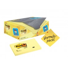 Foglietti riposizionabili Post-it® Notes giallo Canary™ 76x127 mm Value Pack 16+4 blocchetti GRATIS - 655-VP20