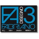 Album da disegno Fabriano F3 NERO 125 g/m² 24x33 cm nero - 10 fogli 04001017 (Conf.10)