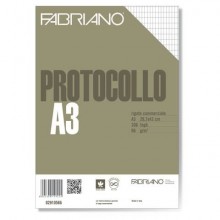 Fogli protocollo Fabriano bianco 66 g/m² 29,7x42 cm rigato commerciale conf. 200 fogli - 02910566
