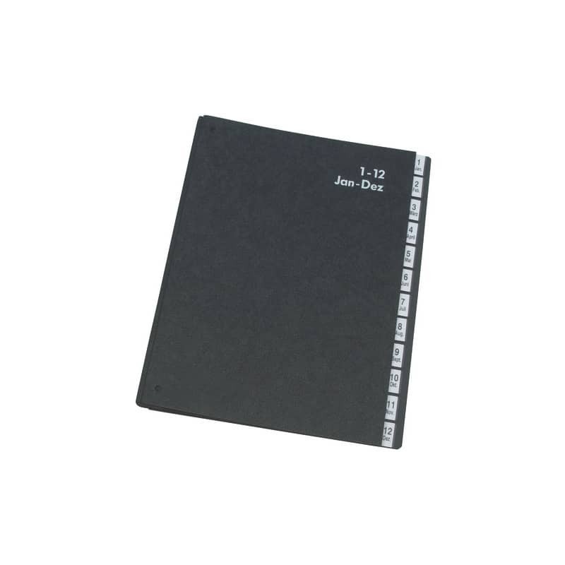 Libro monitore Q-Connect 270x340 mm nero 1-12 KF04562