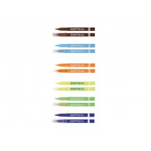 Pennarelli per tessuti GIOTTO Decor Textile tratto fine 1-3 mm assortiti astuccio da 12 - F49490000