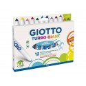 Pennarelli GIOTTO Turbo Giant punta conica 7,5 mm assortiti astuccio appendibile da 12 - F432000