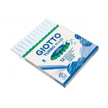 Pennarello GIOTTO Turbo Maxi punta grossa in fibra 5 mm verde chiaro Conf. 12 pezzi - F456018