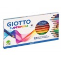 Matite colorate GIOTTO Supermina assortiti astuccio da 12 - F235700