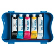 Tempere GIOTTO Extra 21 ml assortiti scatola da 5 tubetti + 1 pennello F32710000