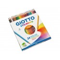 Matite colorate GIOTTO Stilnovo astuccio appendibile da 24 - F256600