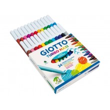 Pennarelli GIOTTO Turbo Maxi punta grossa 5 mm assortiti astuccio da 24 - F455000