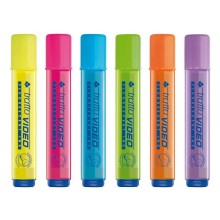 Evidenziatori TRATTO Video 1-5 mm assortiti conf. da 6 - F83100000