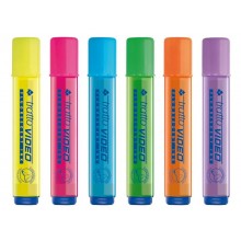 Evidenziatore TRATTO Video 1-5 mm assortiti barattolo da 20 - F829200