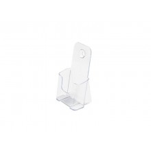 Portastampati da banco deflecto® 1/3 di A4 in polistirene con foro per ancoraggio a parete trasparente - 77501
