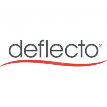 Espositore magnetico portastampati da terra deflecto® A3 in acciaio inox con asta regolabile nero/argento - 790645