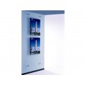 Sistema a cavetto per 2 pannelli porta-avvisi Tecnostyl in acril. 50x70cm elem. fiss. allumin. silver - SC215070V