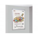 Cornice a scatto TECNOSTYL A4 in alluminio 25x1x133 cm con tasselli per fissaggio a parete argento - SFA01