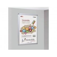 Cornice a scatto TECNOSTYL A3 in alluminio 33x1x46 cm con tasselli per fissaggio a parete argento - SFA02
