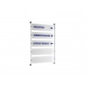 Targa a parete 60x15 cm TECNOSTYL in alluminio silver/trasparente TP002BS
