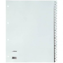 Divisori alfabetici Q-Connect A-Z 24,5x29,7 cm grigio 24 pagine KF01843