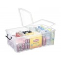 Contenitore con doppio coperchio in ppl 24 L Strata riciclabile impilabile trasparente - 2006730110